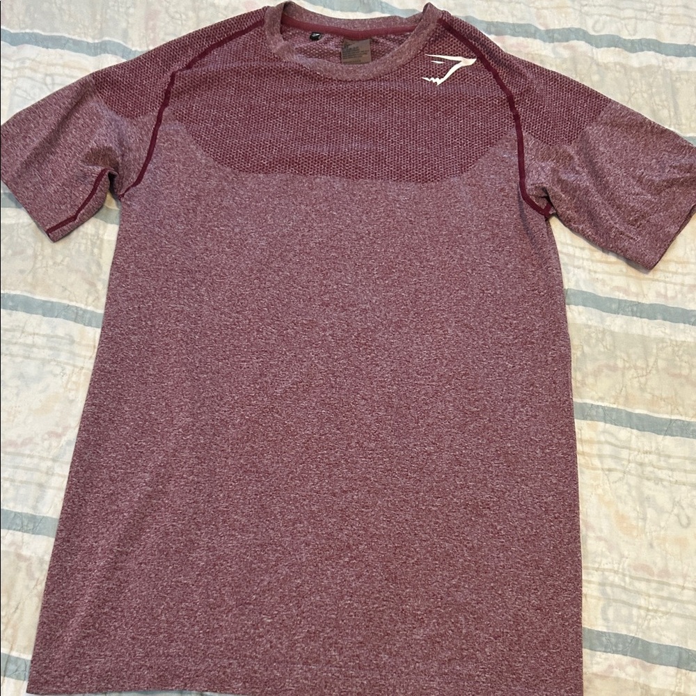 Gymshark Men's Maroon Athletic Shirt